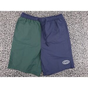 Primitive Skateboarding Colorblock Shorts Mens Small Navy Green Globe Logo 7893